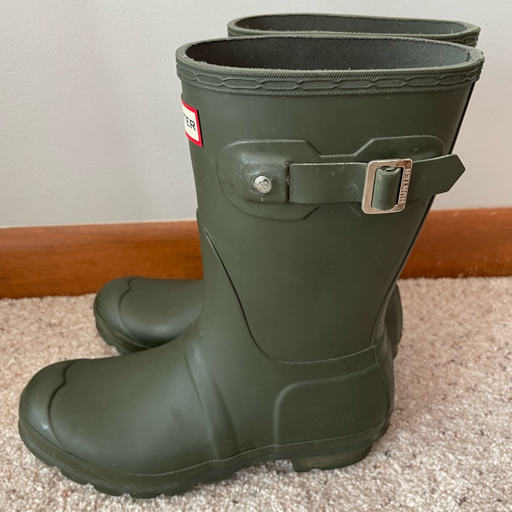 Hunter Dark Green Waterproof Boots - Picture 4 of 8